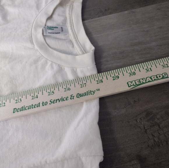 American Apparel Sustainable Edition "Be The Change" cream organic cotton tshirt - Picture 6 of 10